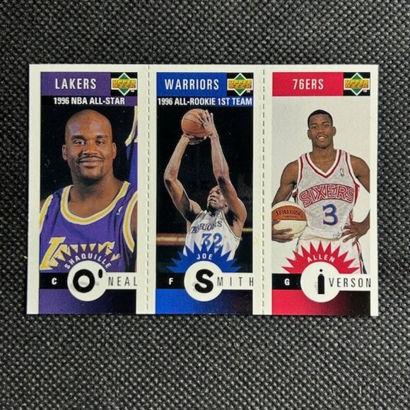1996-97 Upper Deck Collector's Choice SHAQUILLE O'NEAL IVERSON RC SMITH Mini - Picture 1 of 2